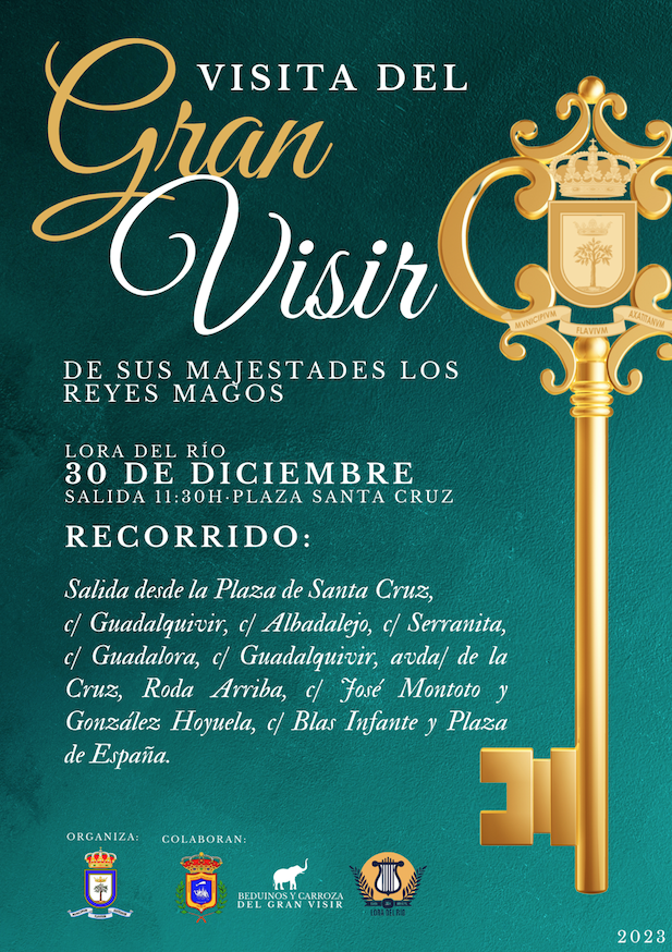 La Gran Visir de la Cabalgata de Reyes Magos recorrerá a camello las calles de Lora del Río el sábado 30 de diciembre para recoger las llaves de la Villa